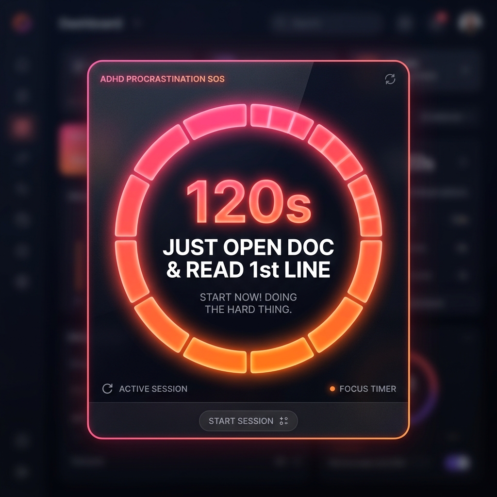 Procrastination SOS Countdown Timer Widget