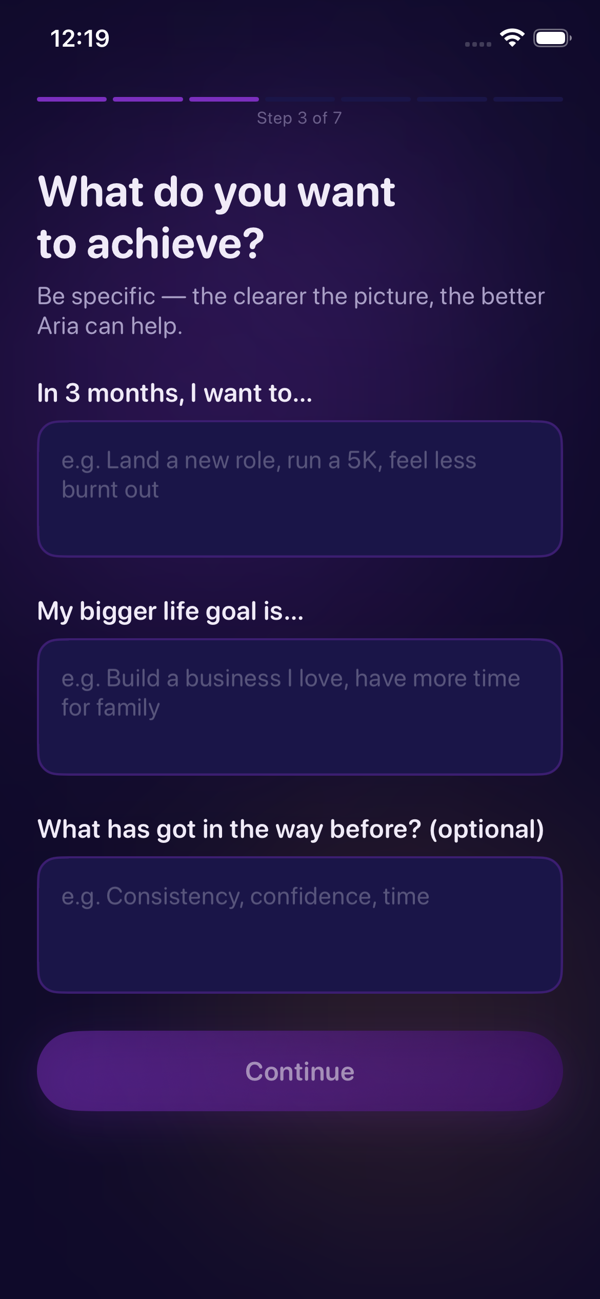 Interactive Stress Response & Persona Screen